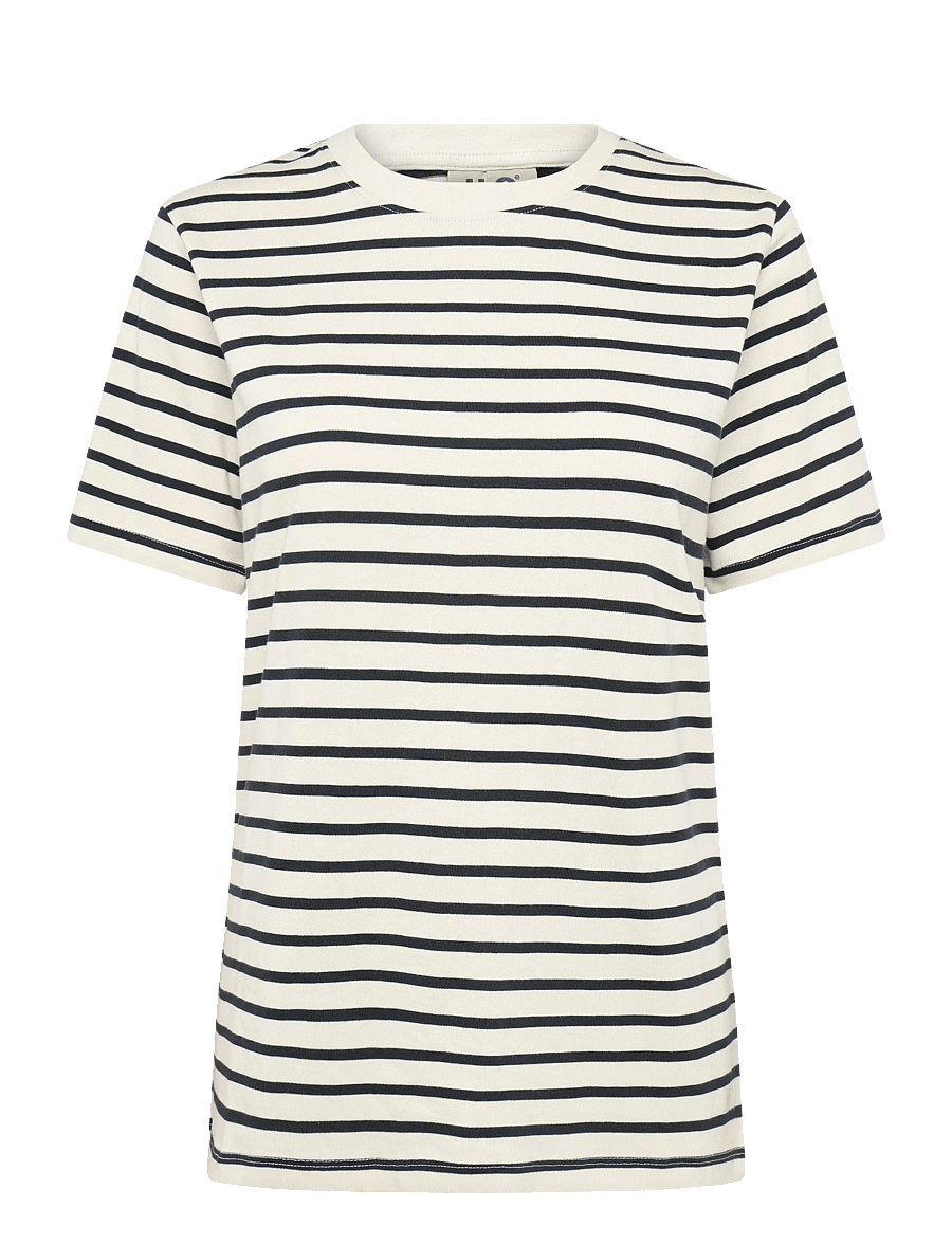 H2O - Skagen Woman Striped Tee - t-shirts - cream white/navy - 1