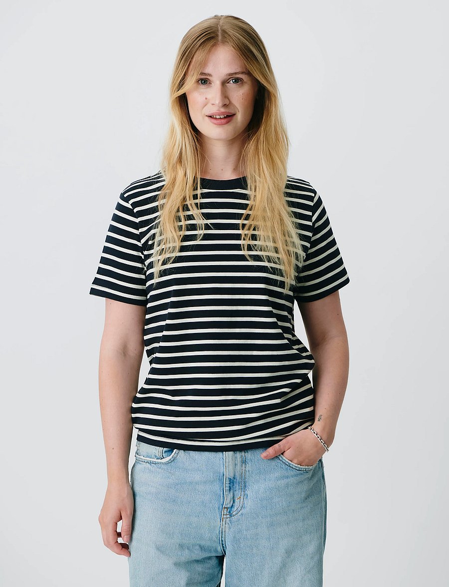 H2O - Skagen Woman Striped Tee - t-shirts - navy/cream white - 0