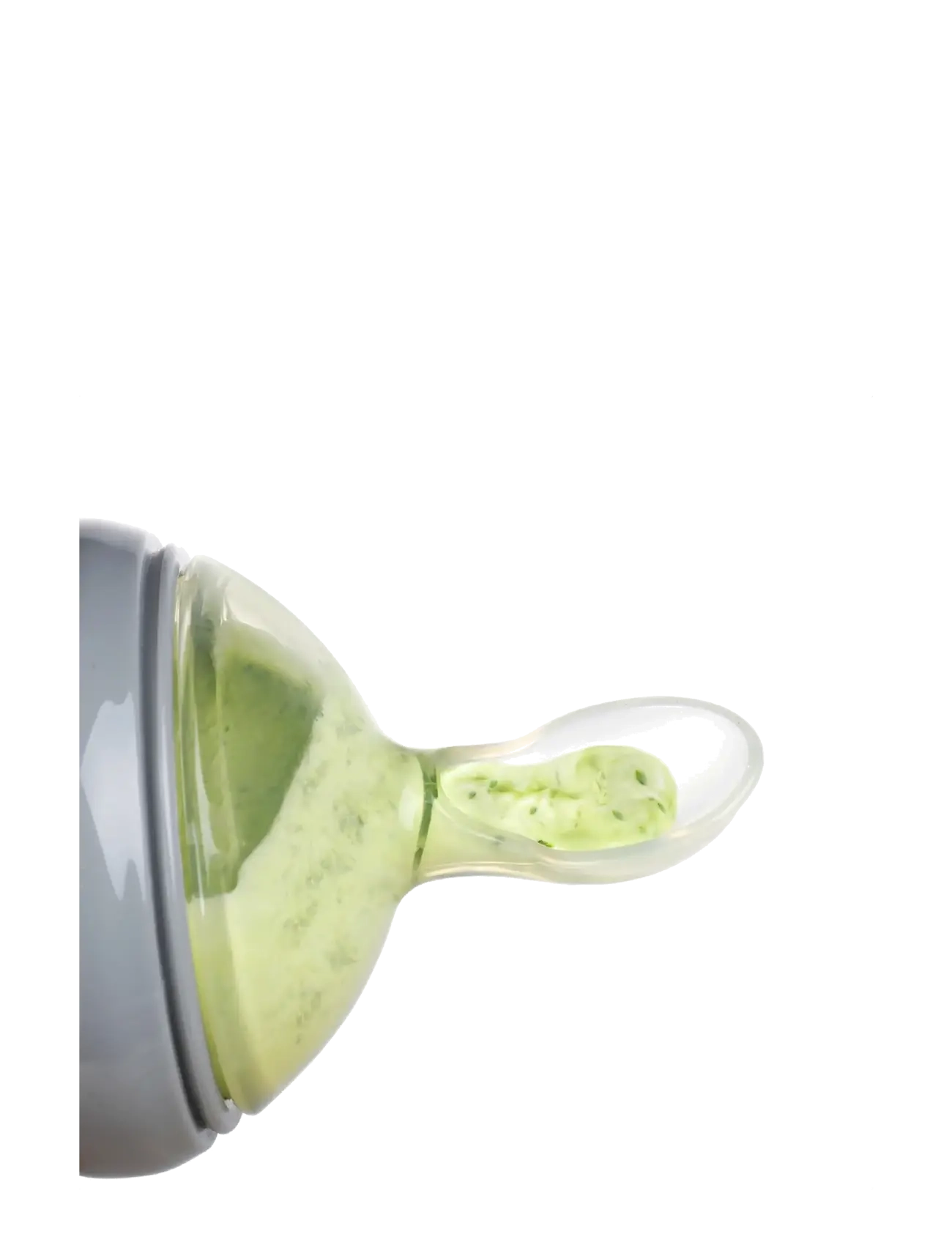 Haakaa - Haakaa Silicone Feeding Spoon Bottle 160ml - Grey - babyflaschen - grey - 3
