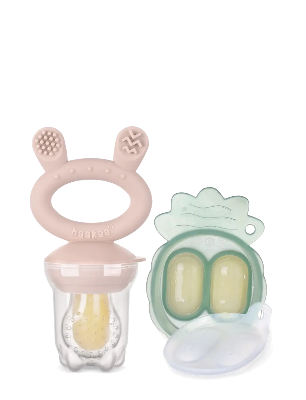 Haakaa Haakaa food feeder + Mini nibble tray - Blush - Beebitooted - BLUSH / pink/rose