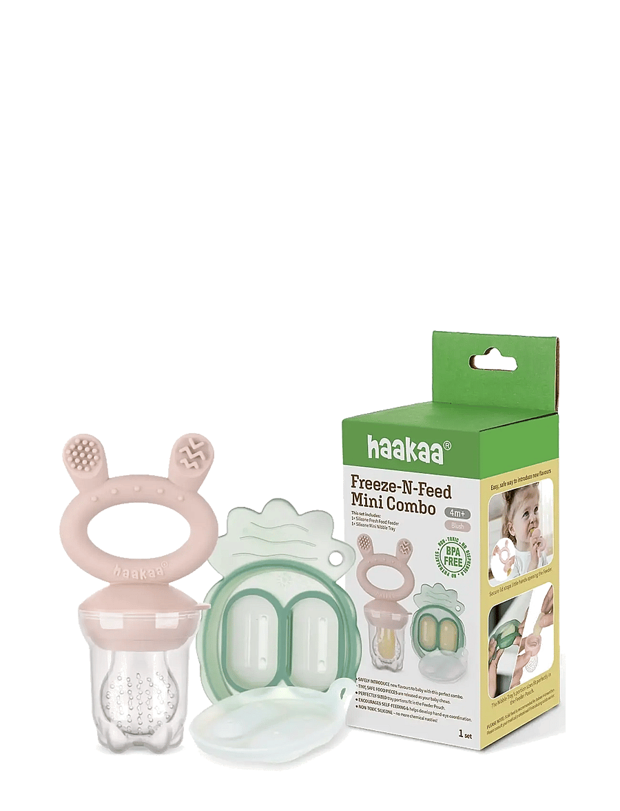Haakaa - Haakaa food feeder + Mini nibble tray - Blush - beebi toidunõud - blush - 2