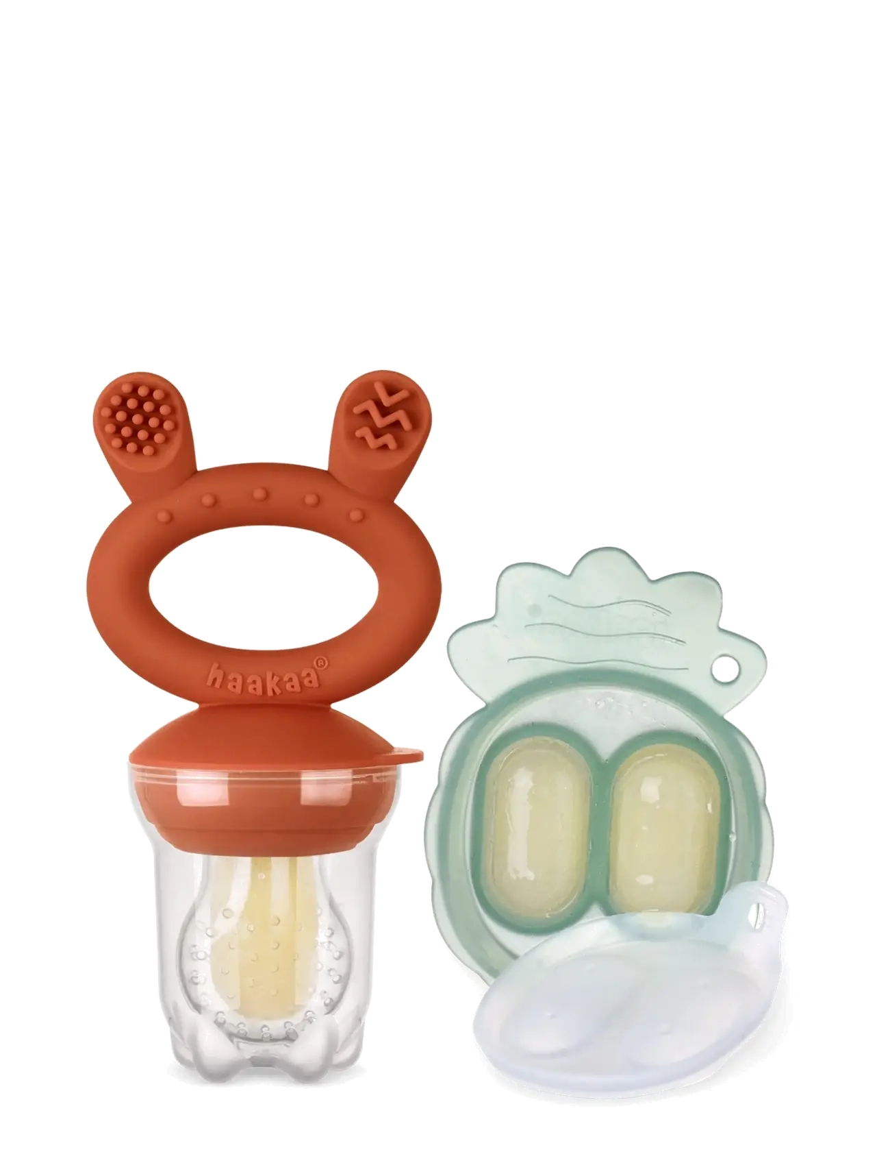 Haakaa Haakaa food feeder + Mini nibble tray - Copper - Beebitooted - COPPER / green