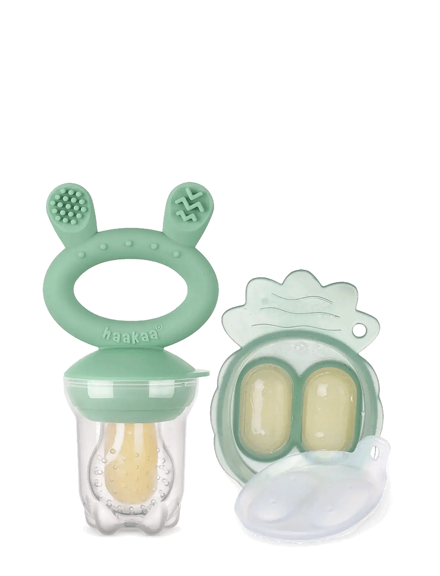 Haakaa - Haakaa food feeder + Mini nibble tray - Pea Green - pea green - 1