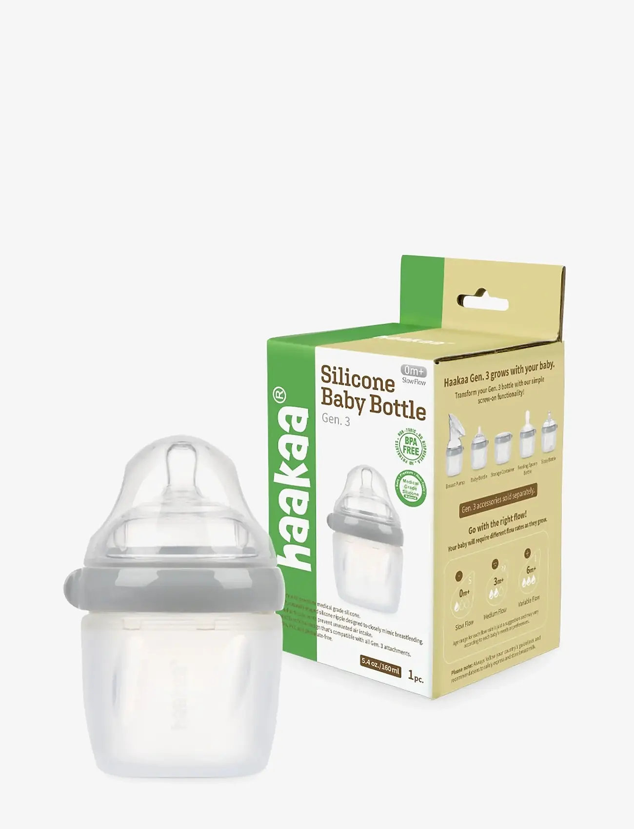 Haakaa - Haakaa Gen. 3 Baby Bottle 160ml - babyflaschen - clear - 3