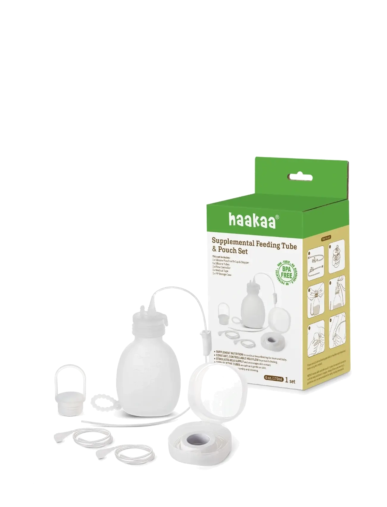 Haakaa - Haakaa Gen.3 Silicone Pouch  & Feeding Tube Set - accessoires - clear - 2