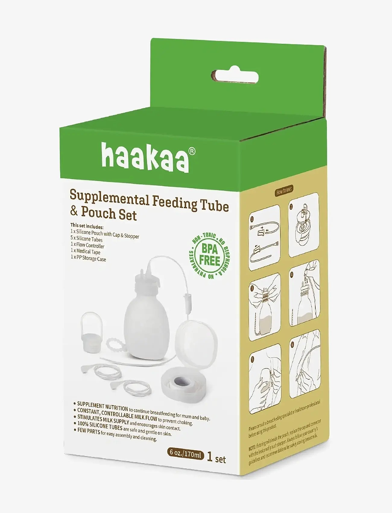 Haakaa - Haakaa Gen.3 Silicone Pouch  & Feeding Tube Set - tillbehör - clear - 3