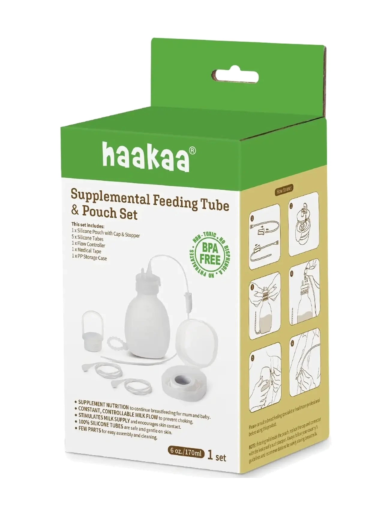 Haakaa - Haakaa Gen.3 Silicone Pouch  & Feeding Tube Set - accessoires - clear - 3