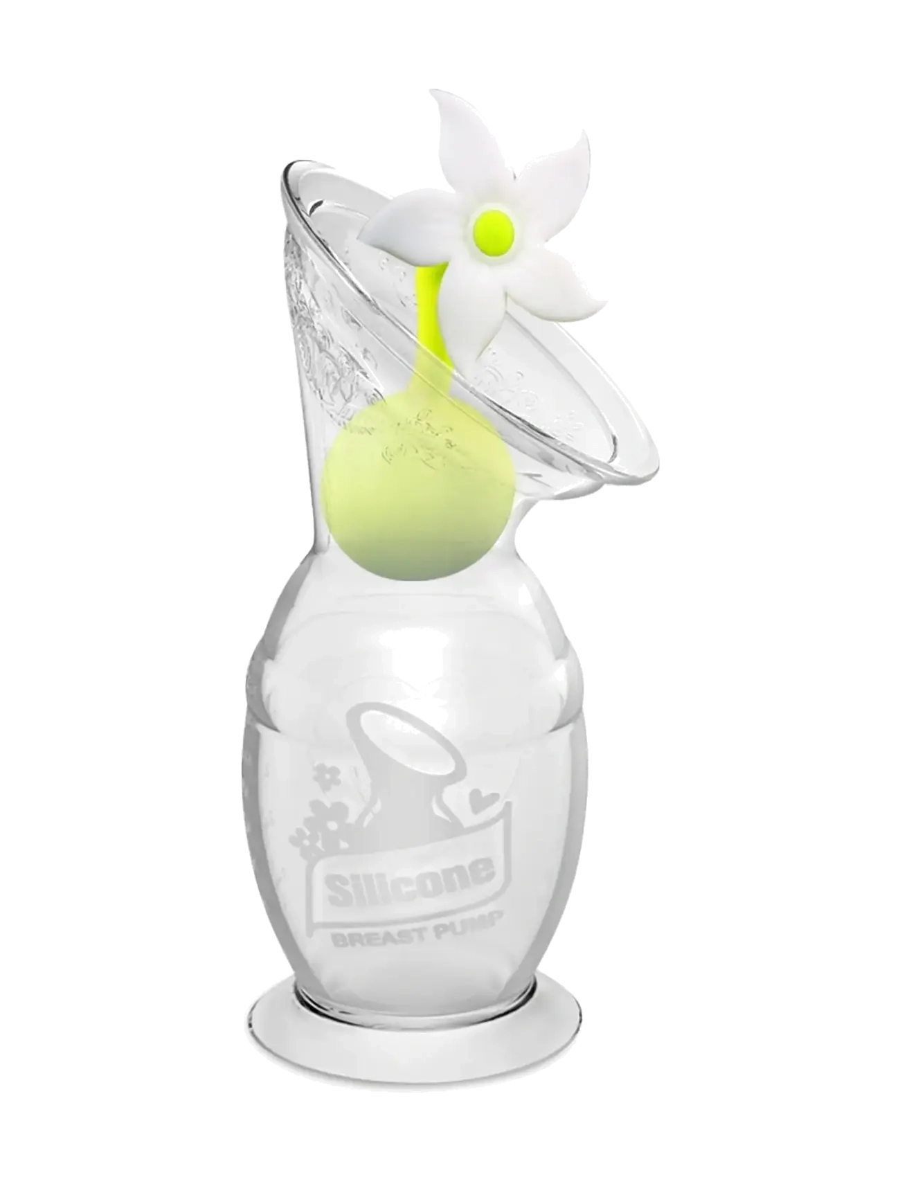 Haakaa Haakaa brystpumpe - 150 ml med blomsterstopper - Stillprodukte - WHITE / green
