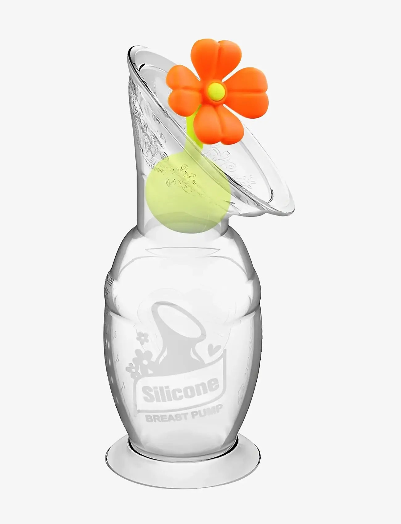 Haakaa - Haakaa brystpumpe - 100 ml med blomsterstopper - milchpumpen & zubehör - orange - 1
