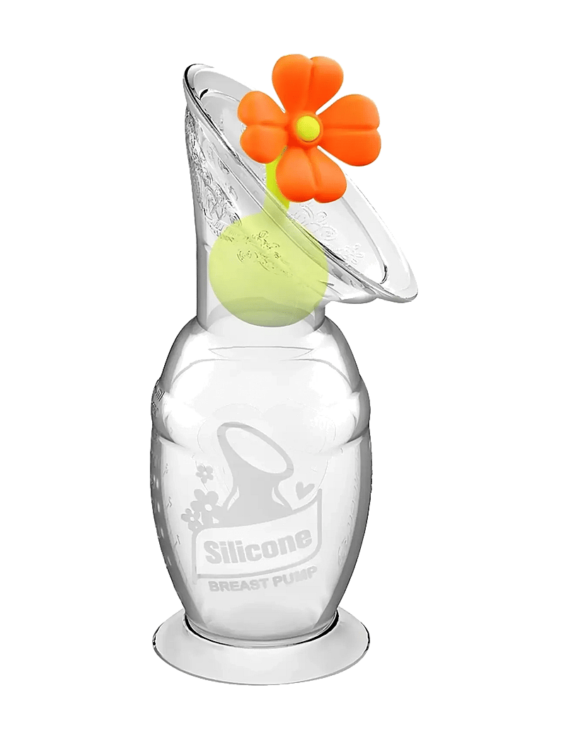 Haakaa - Haakaa brystpumpe - 100 ml med blomsterstopper - milchpumpen & zubehör - orange - 1