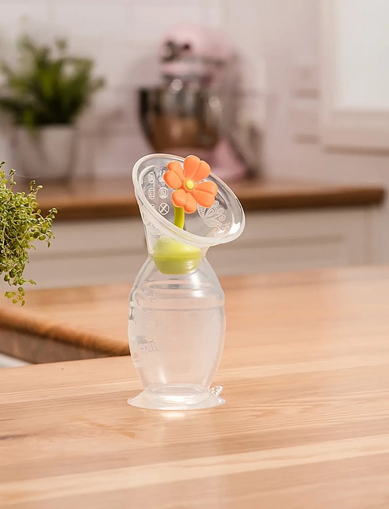 Haakaa - Haakaa brystpumpe - 100 ml med blomsterstopper - milchpumpen & zubehör - orange - 0