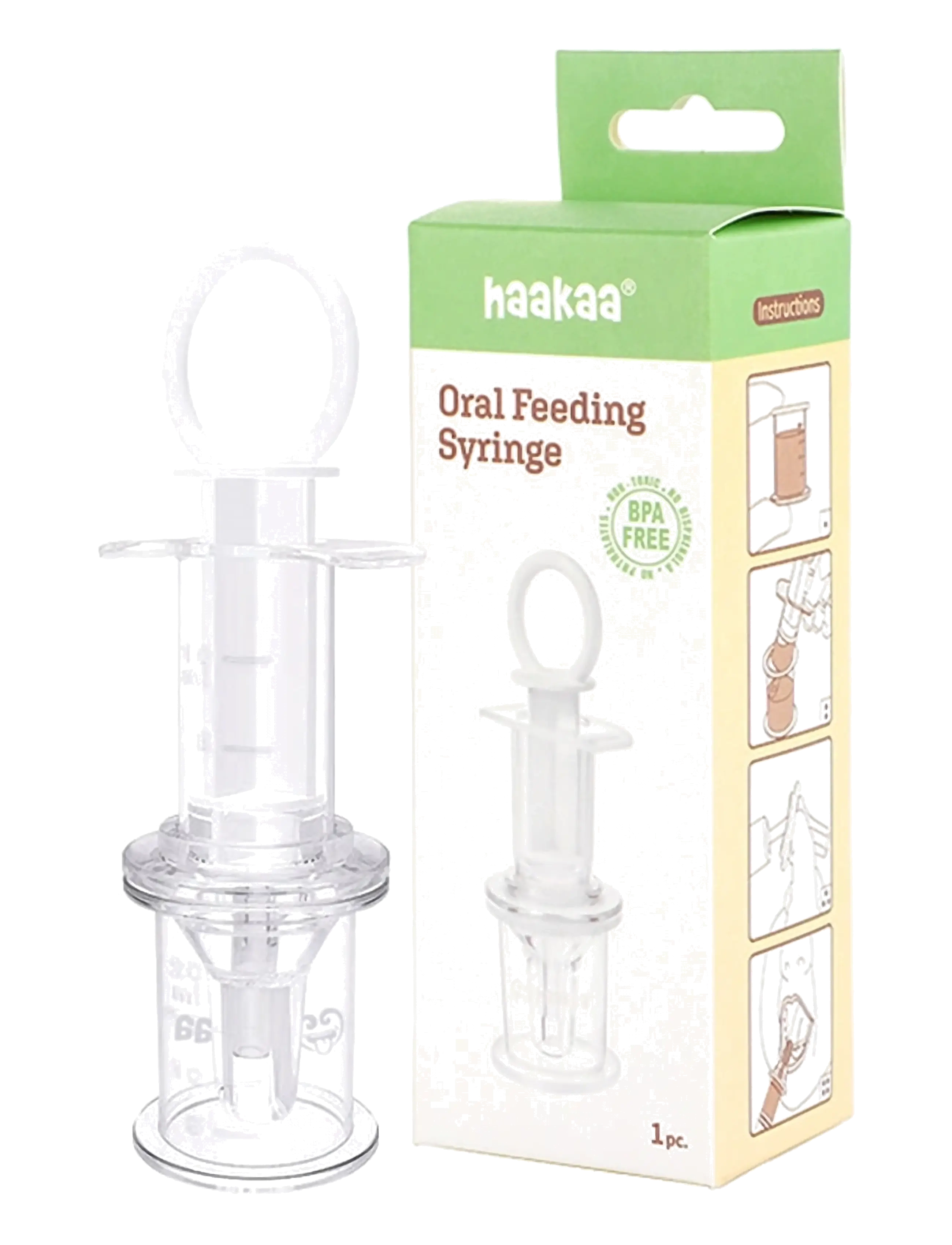 Haakaa Haakaa Feeding Syringe, One Size, White, Babyflasker Og Tilbehør > Tilbehør, Børn
