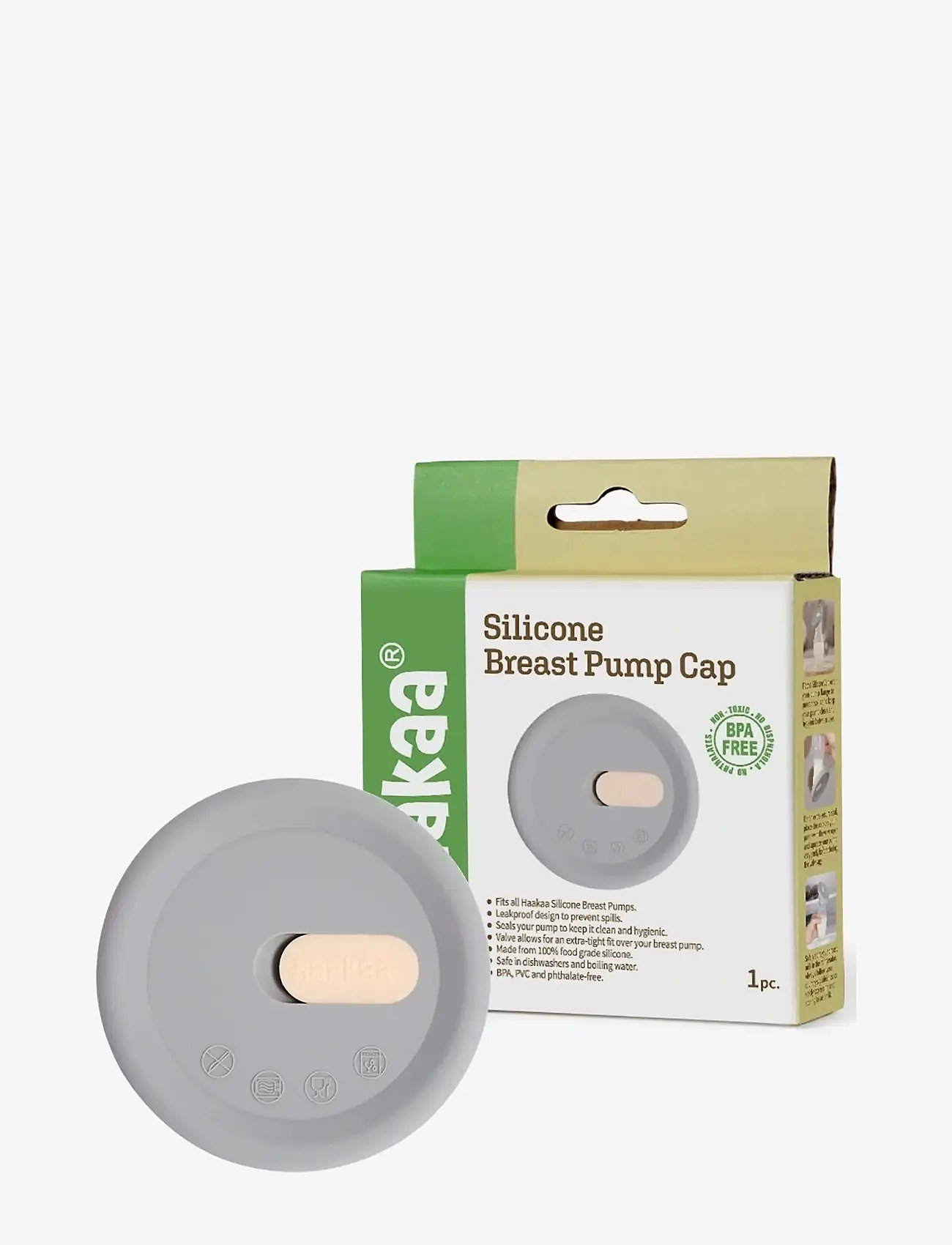 Haakaa - Haakaa silikone låg til brystpumpe - brystpumper og tilbehør - grey - 1