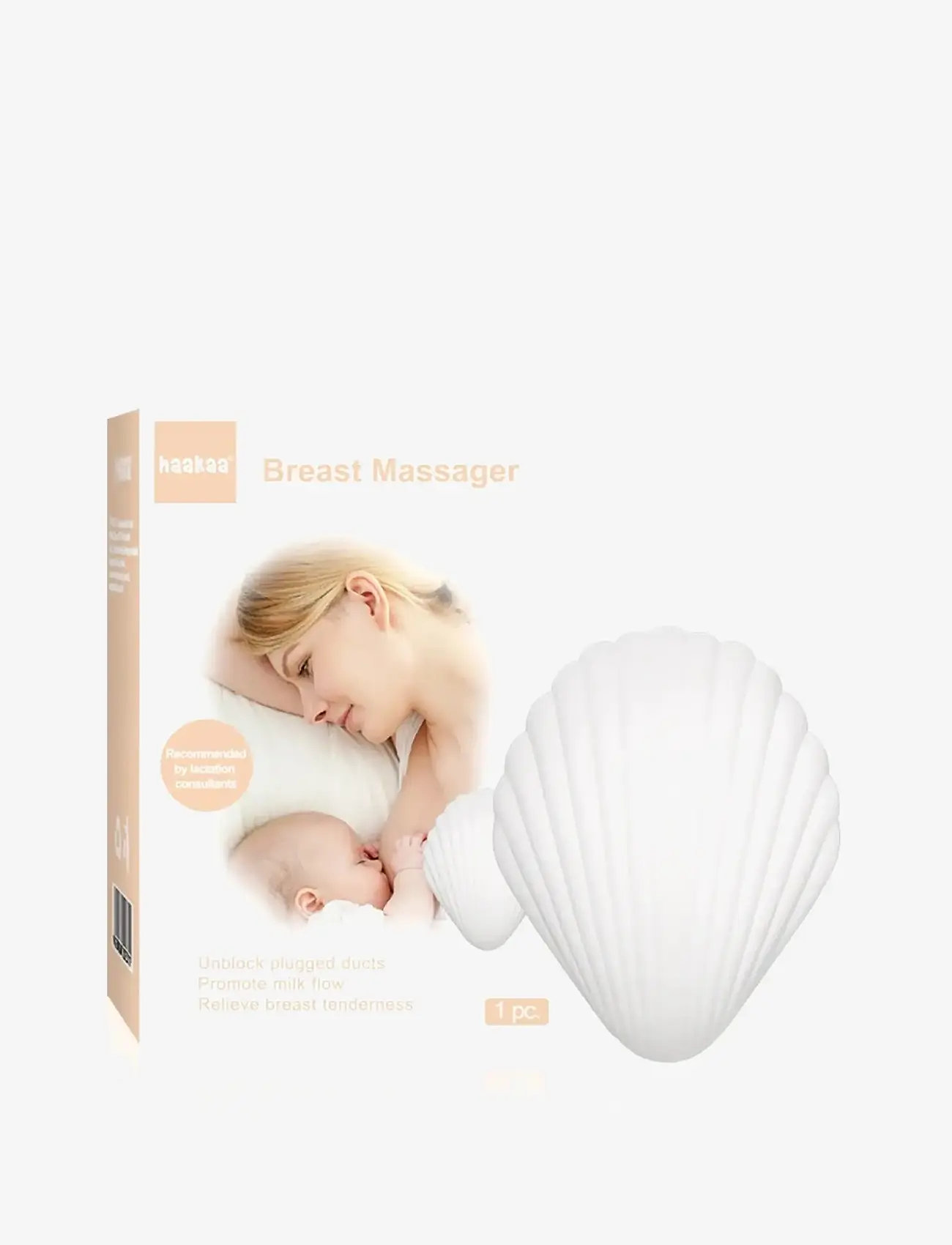 Haakaa - Haakaa musling brystmassager - bröstpumpar & tillbehör - white - 1