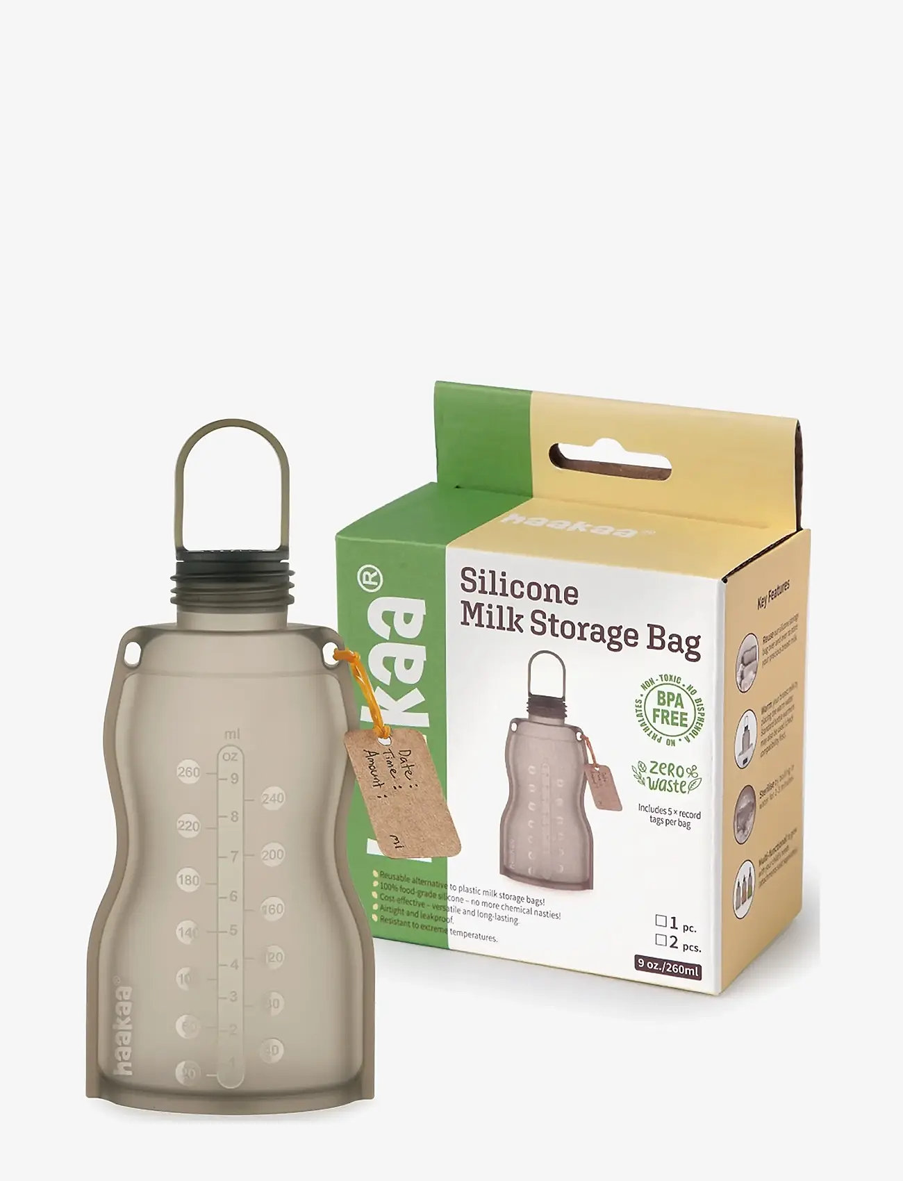 Haakaa - Haakaa Opbevaringspose til mælk 260ml - beebitoidu anumad - black - 3