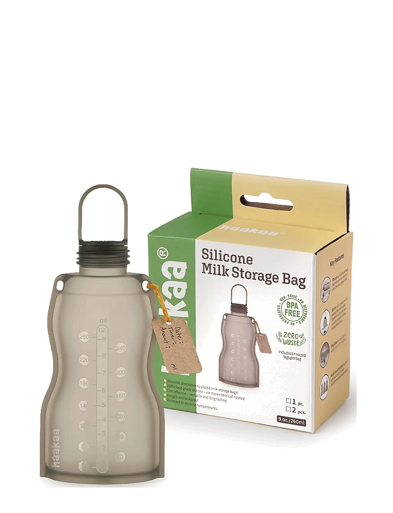 Haakaa - Haakaa Opbevaringspose til mælk 260ml - beebitoidu anumad - black - 3