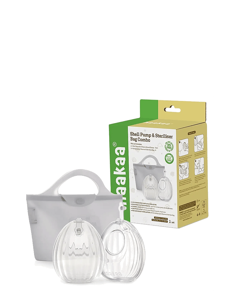Haakaa - Haakaa Brystpumpe Musling 75ml - 2 stk (inkl. Sterilisator pose) - rinnapumbad ja lisatarvikud - clear - 2