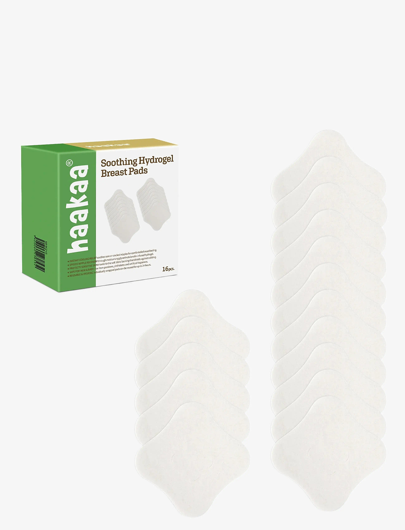 Haakaa - Haakaa Soothing Hydrogel Breast Pads - 16 pcs - brystpumper og tilbehør - white - 1