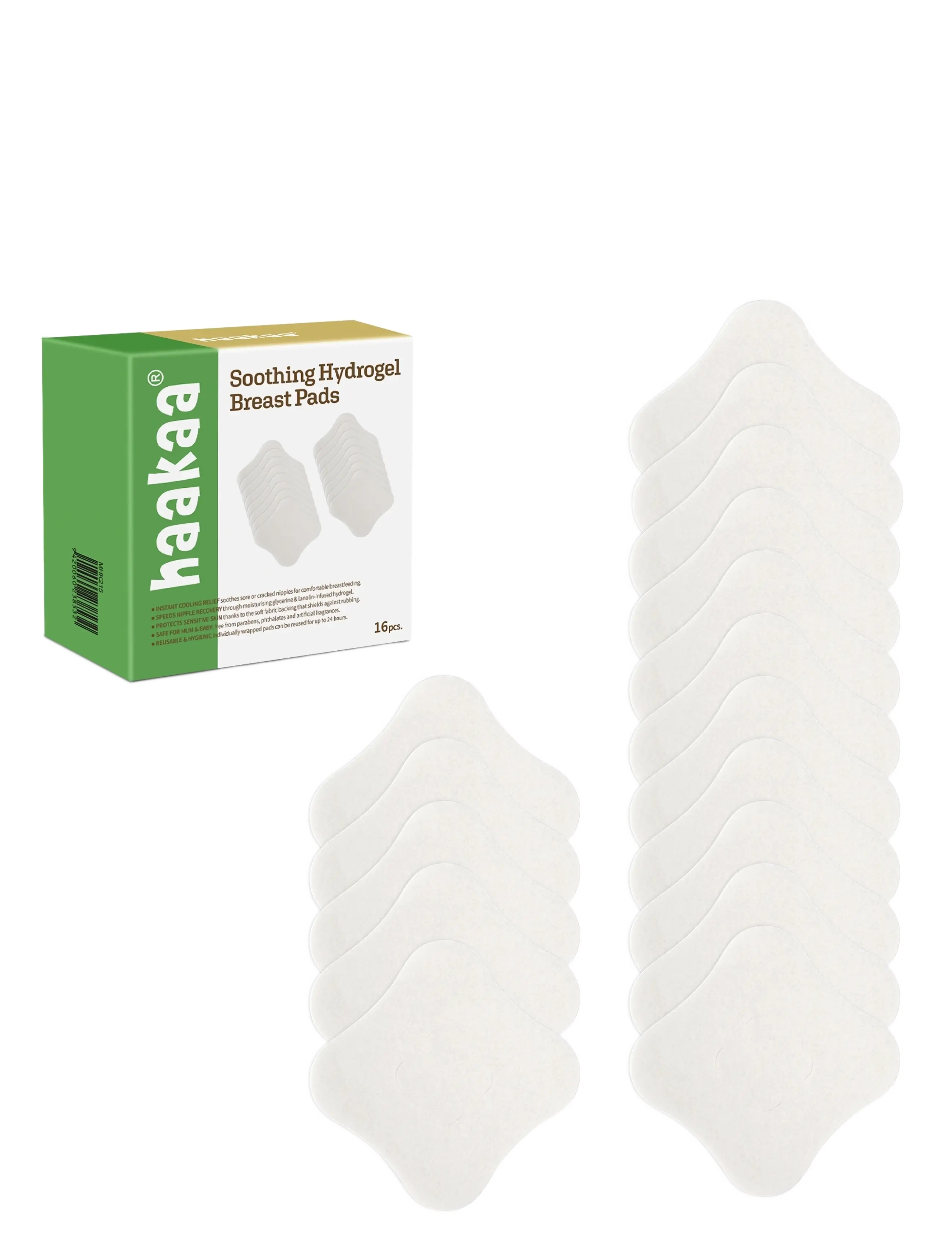 Haakaa Haakaa Soothing Hydrogel Breast Pads - 16 pcs - Breast pumps & accessories - WHITE / white
