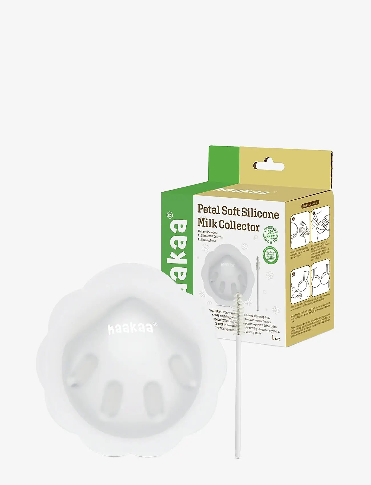 Haakaa - Haakaa Petal Soft Silicone Milk collector - 1 pc - brystpumper og tilbehør - clear - 1
