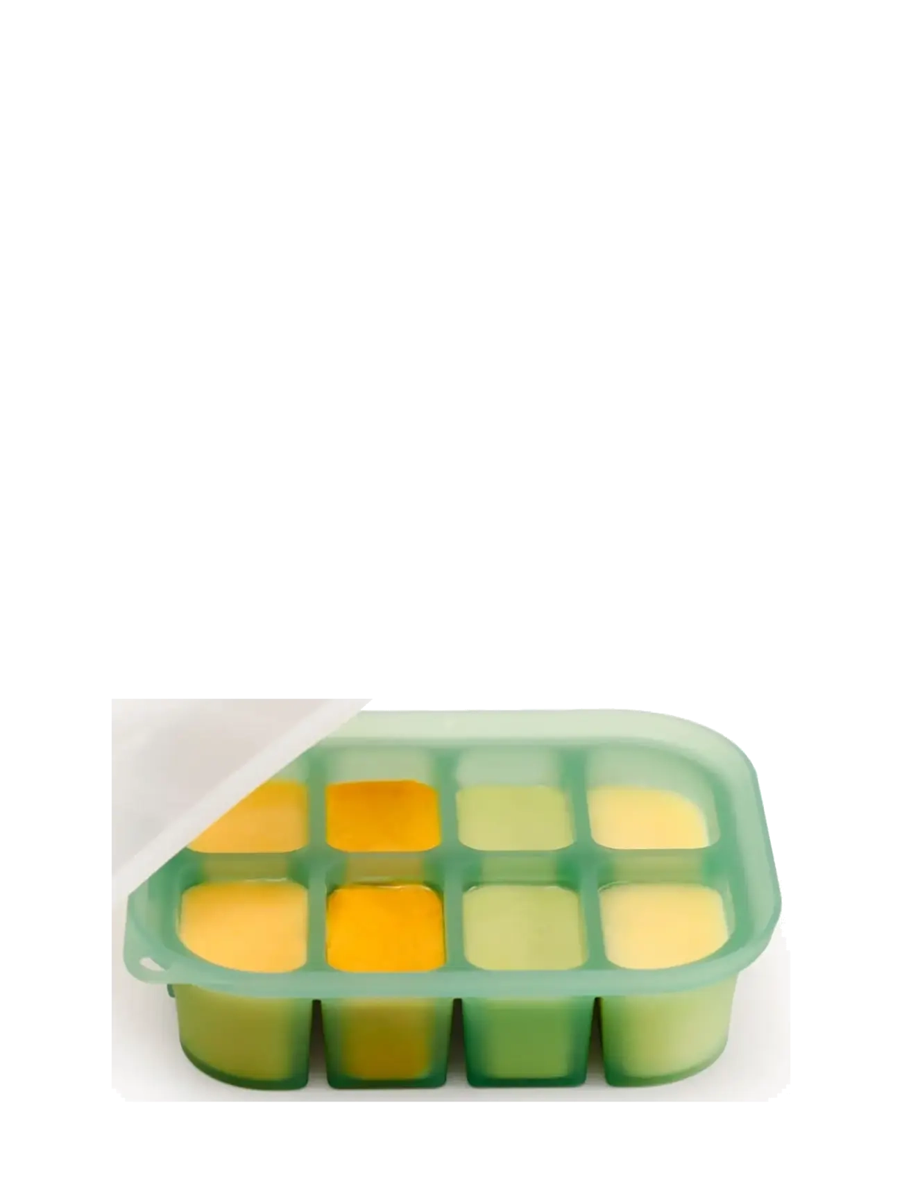 Haakaa - Haakaa Easy-Freeze Tray - 8 Compartments - Pea Green - opbevaringsbøtter til babymad - pea green - 2