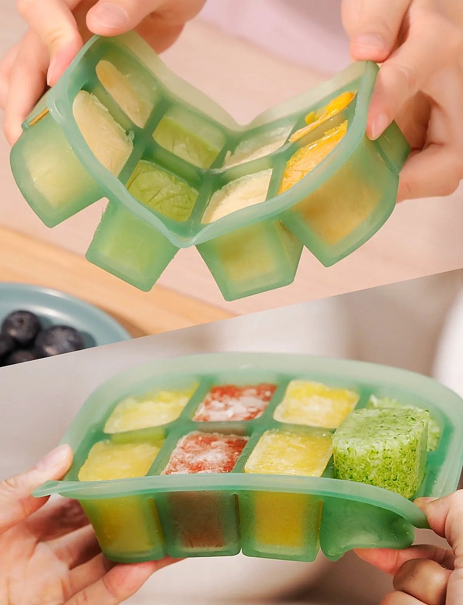 Haakaa - Haakaa Easy-Freeze Tray - 8 Compartments - Pea Green - behälter für babynahrung - pea green - 3
