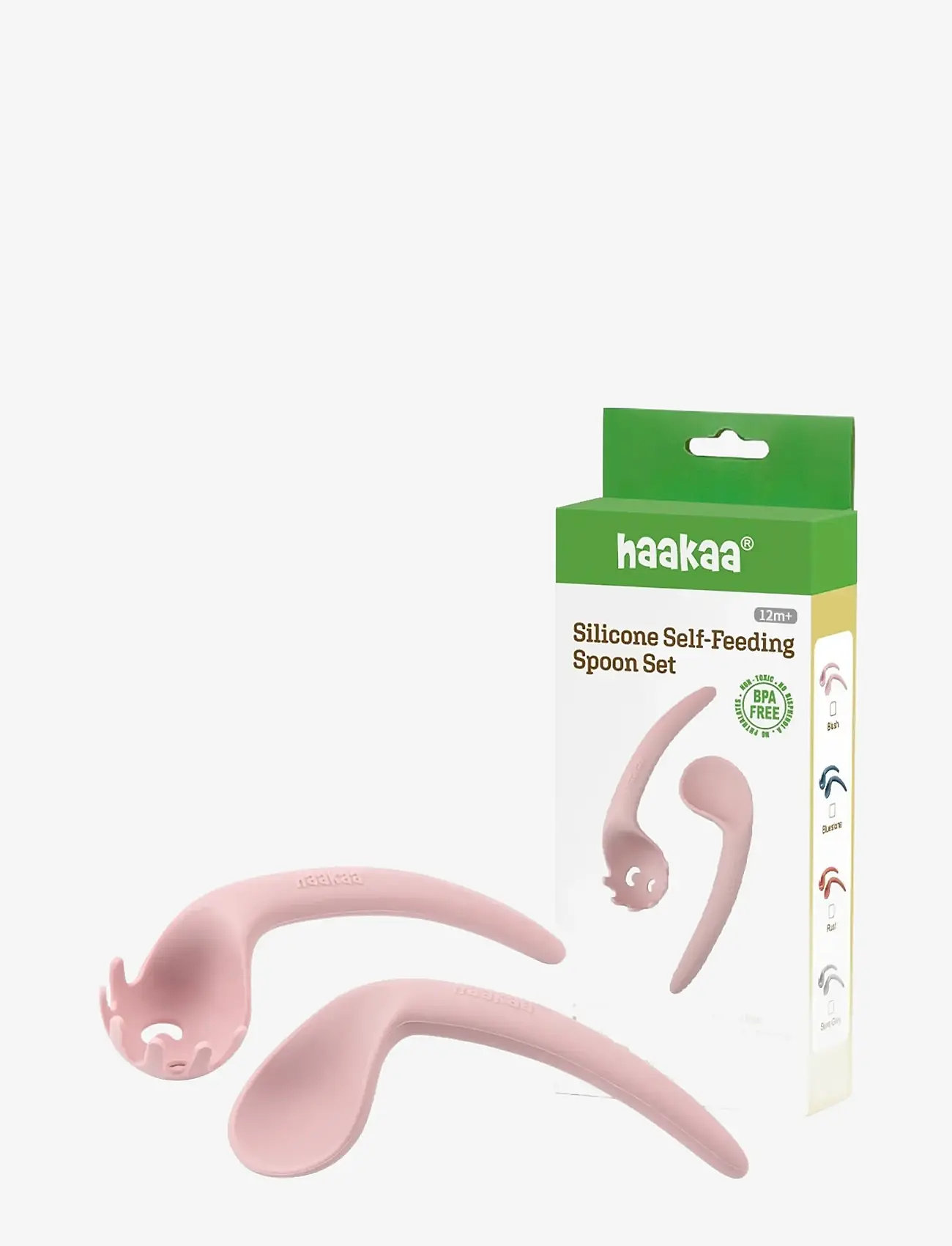 Haakaa - Haakaa Silikone ske sæt - Blush - serveringssæt - blush - 2