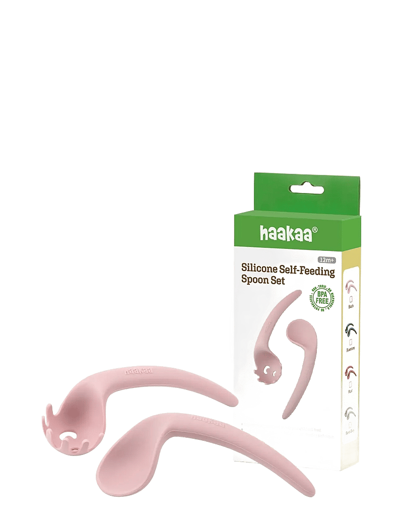 Haakaa - Haakaa Silikone ske sæt - Blush - essgeschirr - blush - 2