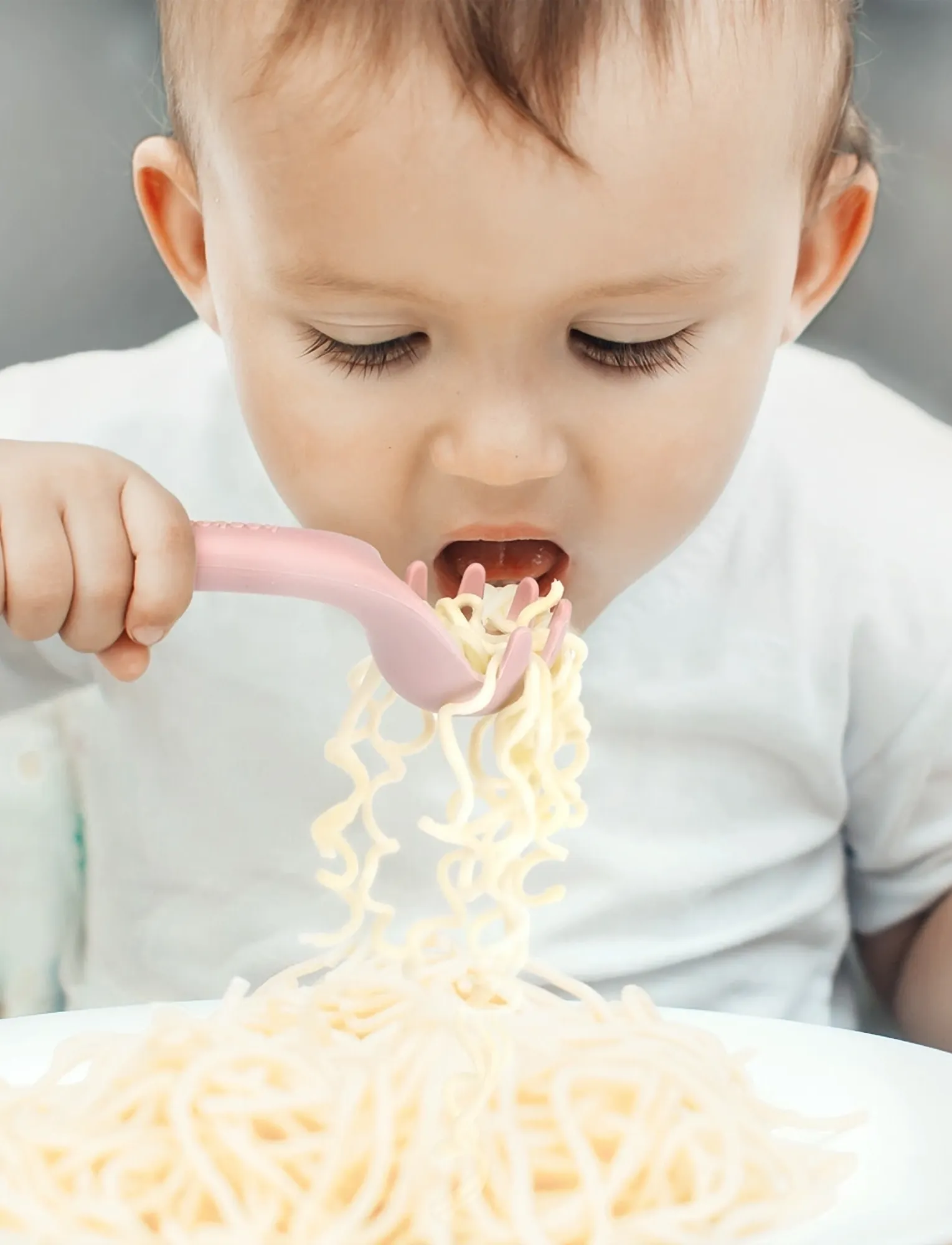 Haakaa Silikone Ske Sæt Blush, One Size, Baby Feeding, Rosa - Dinner Sets, Kinder