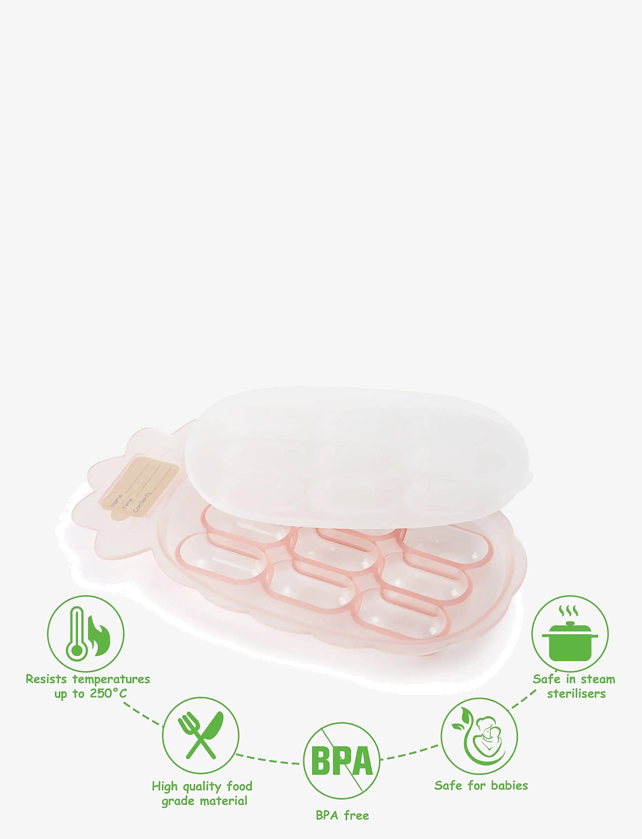 Haakaa - Haakaa Pineapple Silicone Nibble Tray - Blush - baby food containers - blush - 2