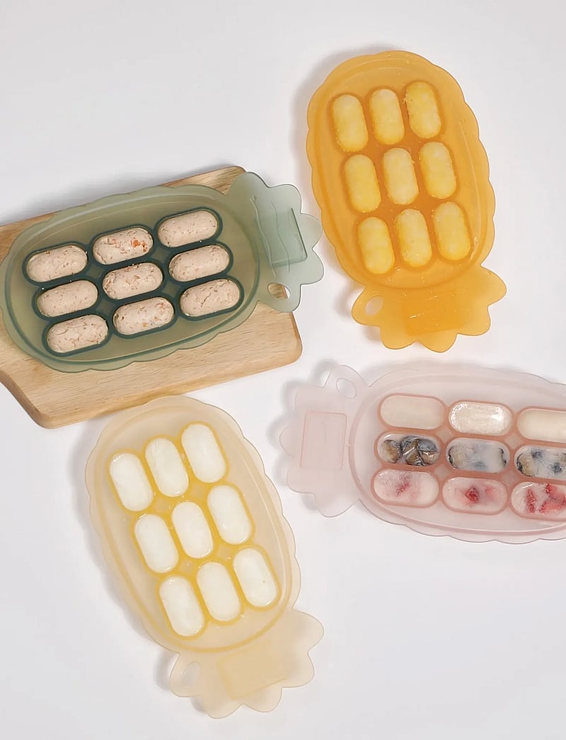 Haakaa - Haakaa Pineapple Silicone Nibble Tray - Blush - beholdere for barnemat - blush - 3