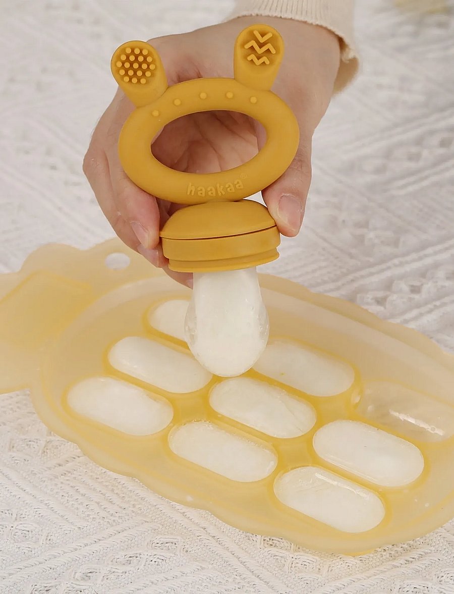 Haakaa - Haakaa Pineapple Silicone Nibble Tray - Pea Green - behälter für babynahrung - pea green - 5