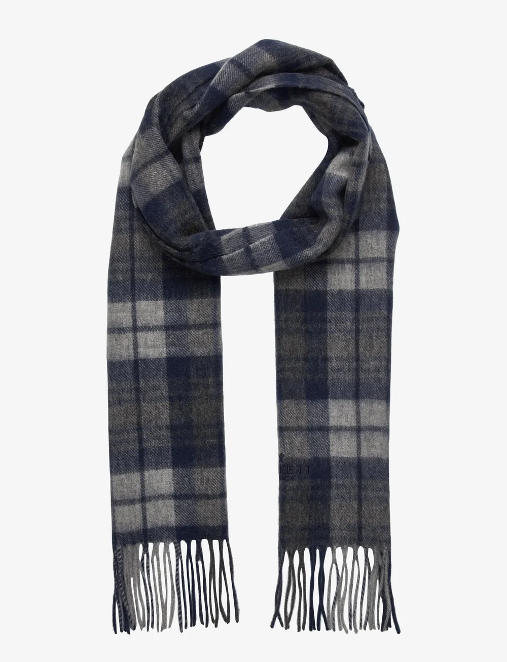 Hackett London - PLAID LOGO SCARF - halsdukar - granite grey - 0