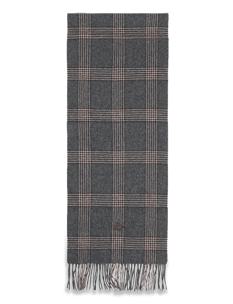 Hackett London - PLAID LOGO SCARF - winter scarves - college grey - 0