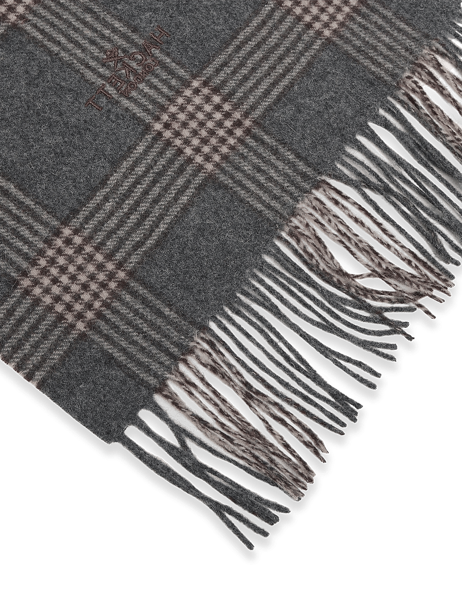 Hackett London - PLAID LOGO SCARF - winter scarves - college grey - 2