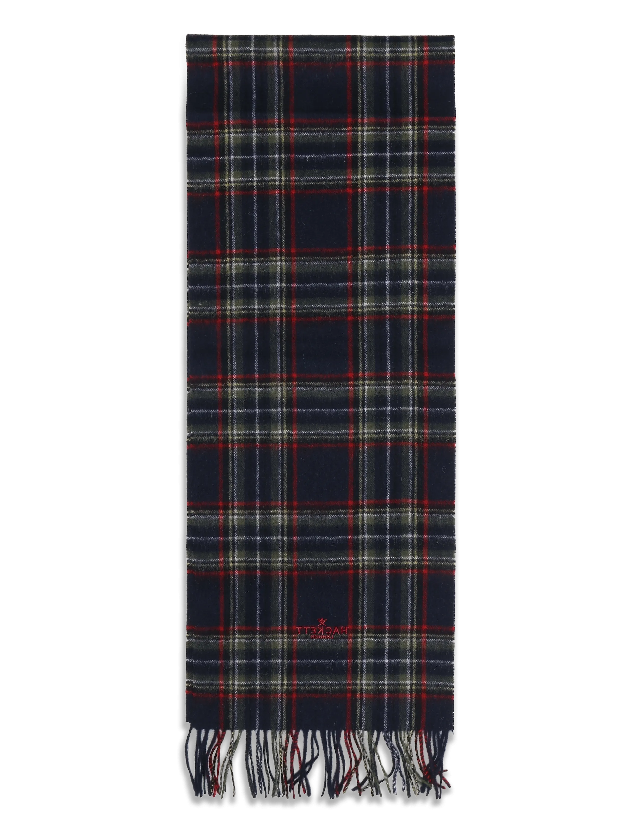 Hackett London PLAID LOGO SCARF - Accessoires - HUNTER GREEN / navy