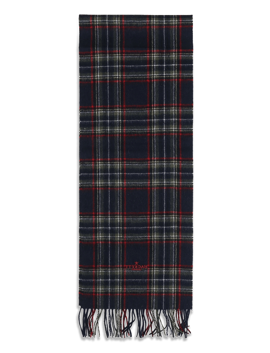 Hackett London - PLAID LOGO SCARF - winterschals - hunter green - 0