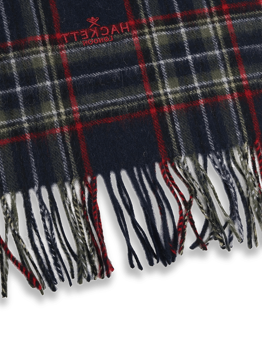Hackett London - PLAID LOGO SCARF - winterschals - hunter green - 2