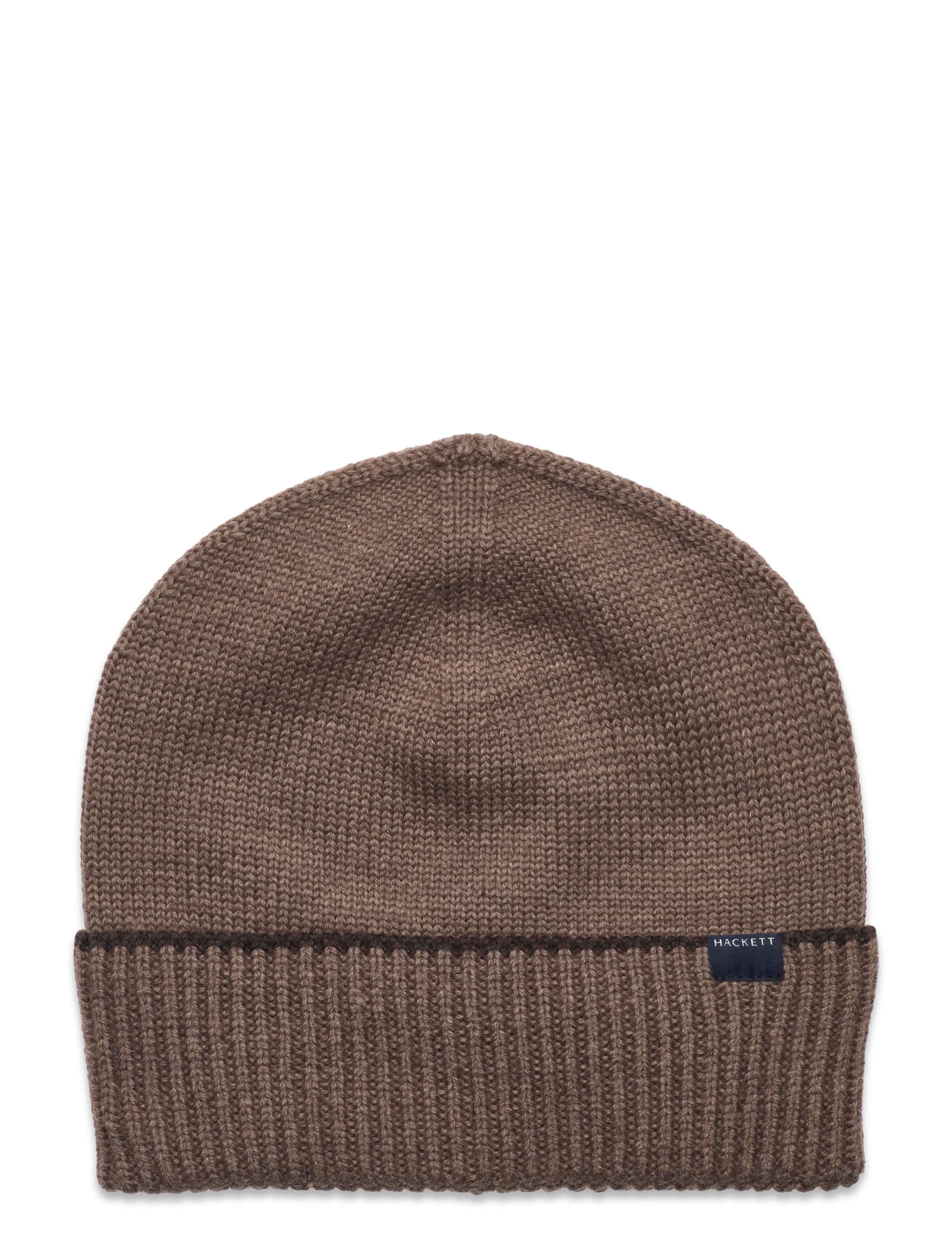 MERINO BEANIE - TAUPE/BROWN