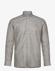Hackett London - COT LIN HBONE ENG STR - hørskjorter - safari green - 0