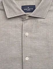 Hackett London - COT LIN HBONE ENG STR - hørskjorter - safari green - 2