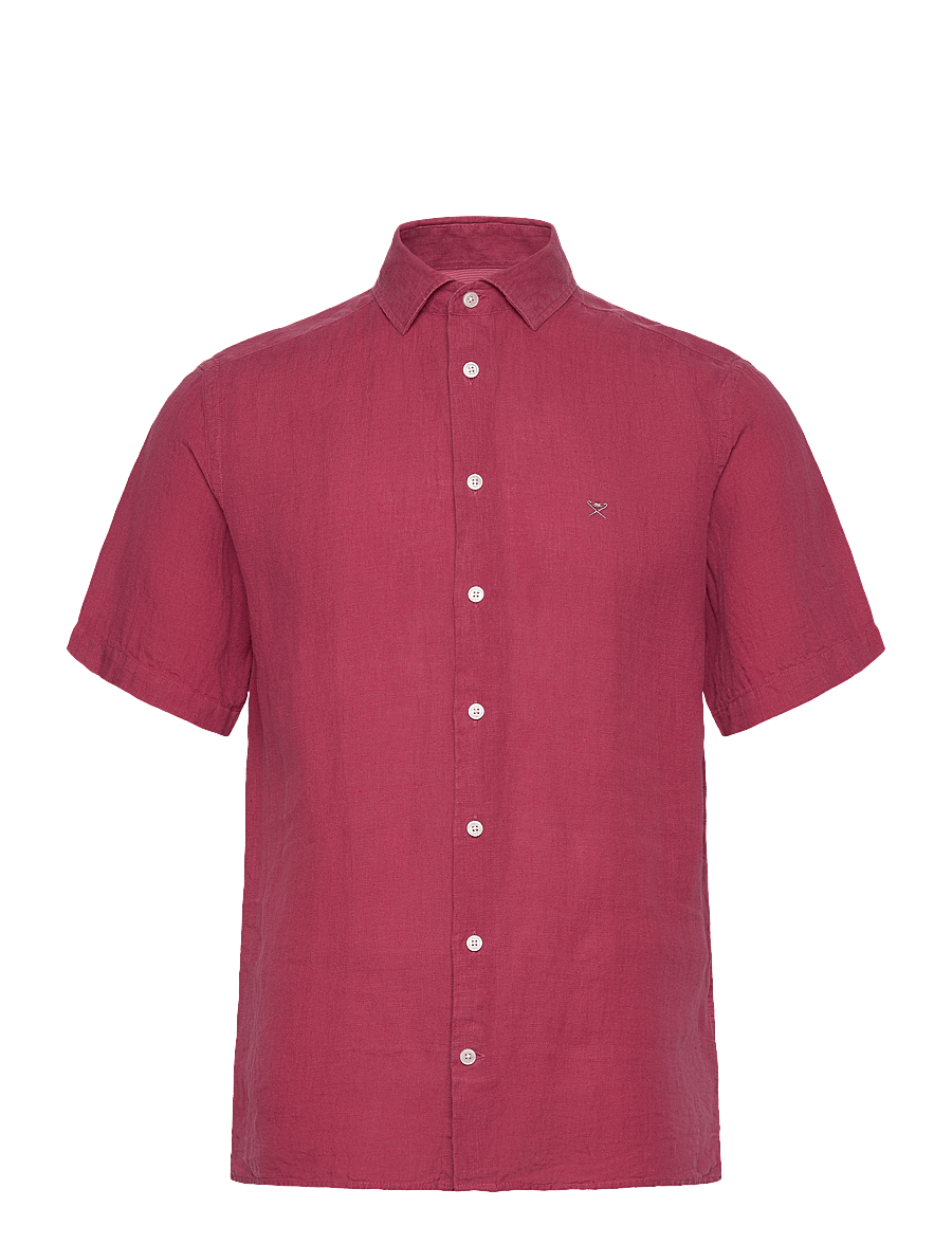 Hackett London - GMD LINEN SS - leinenhemden - cranberry pink - 0