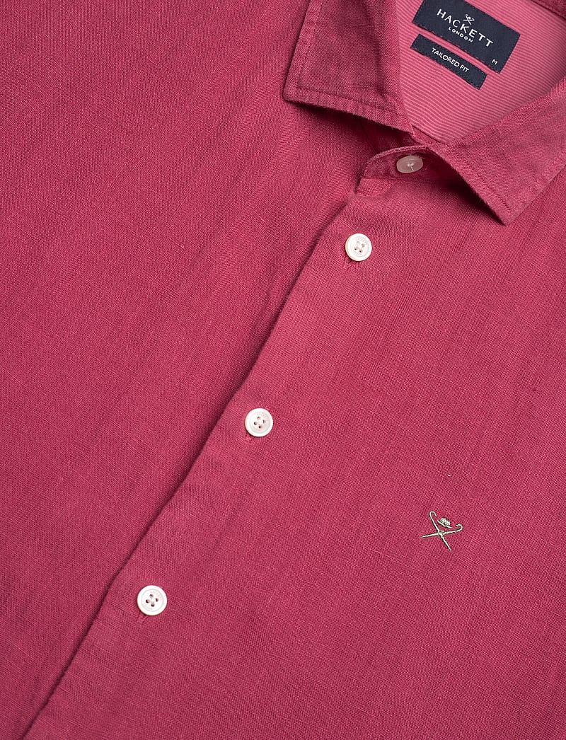 Hackett London - GMD LINEN SS - hørskjorter - cranberry pink - 3