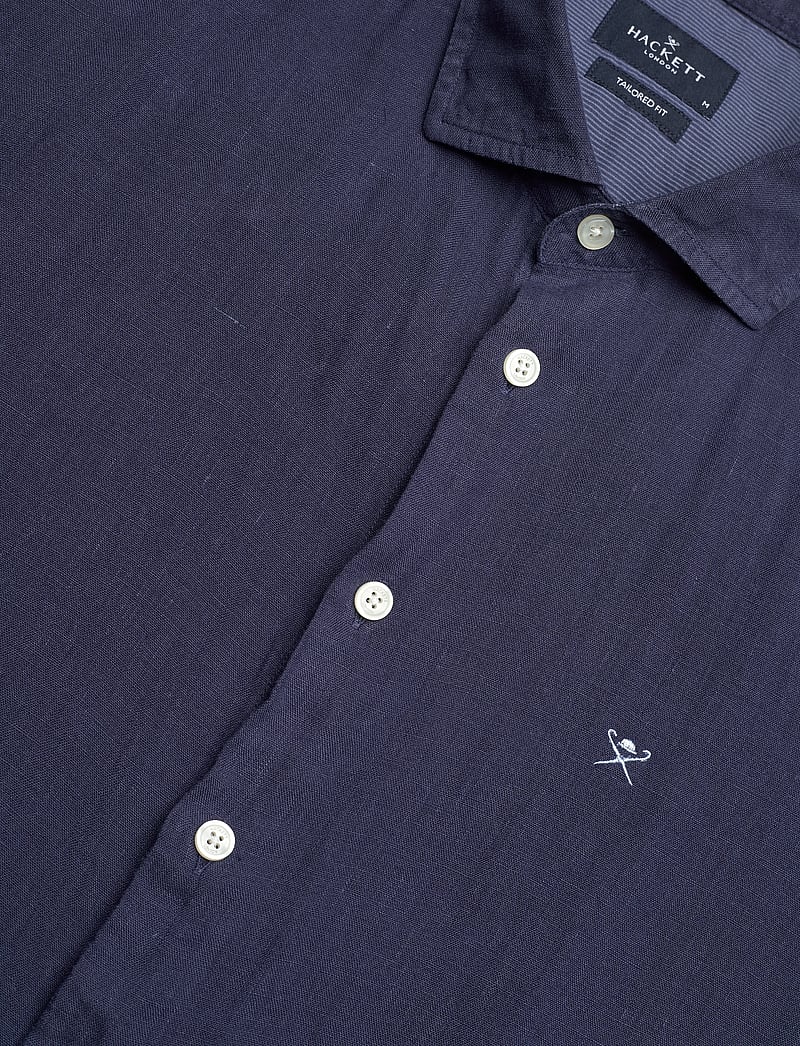 Hackett London - GMD LINEN SS - linen shirts - ink blue - 3