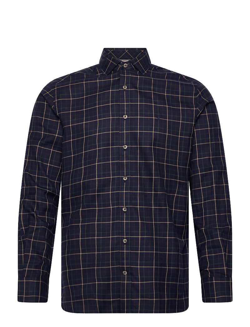 Hackett London - NAVY FLAN TATTERSALL - basic skjortor - navy - 0