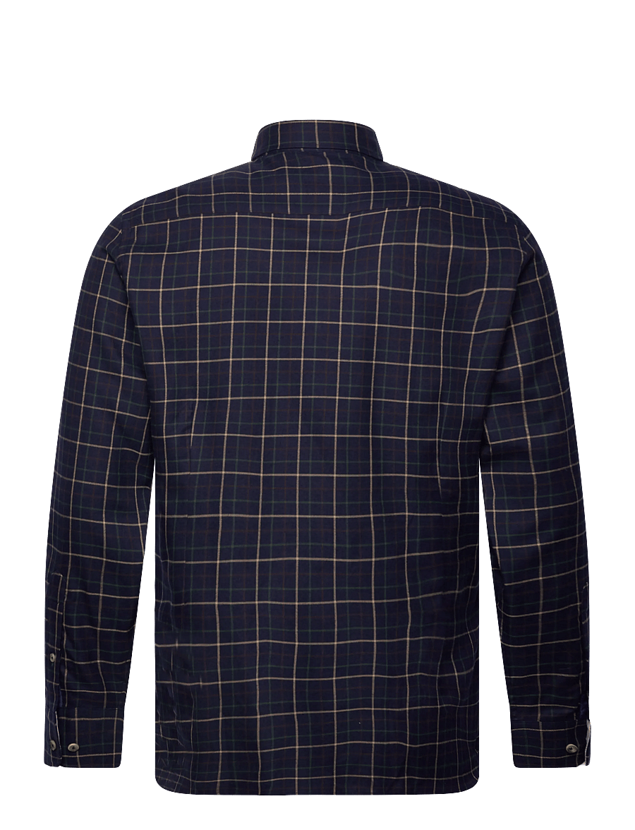 Hackett London - NAVY FLAN TATTERSALL - flanell-hemden - navy - 1