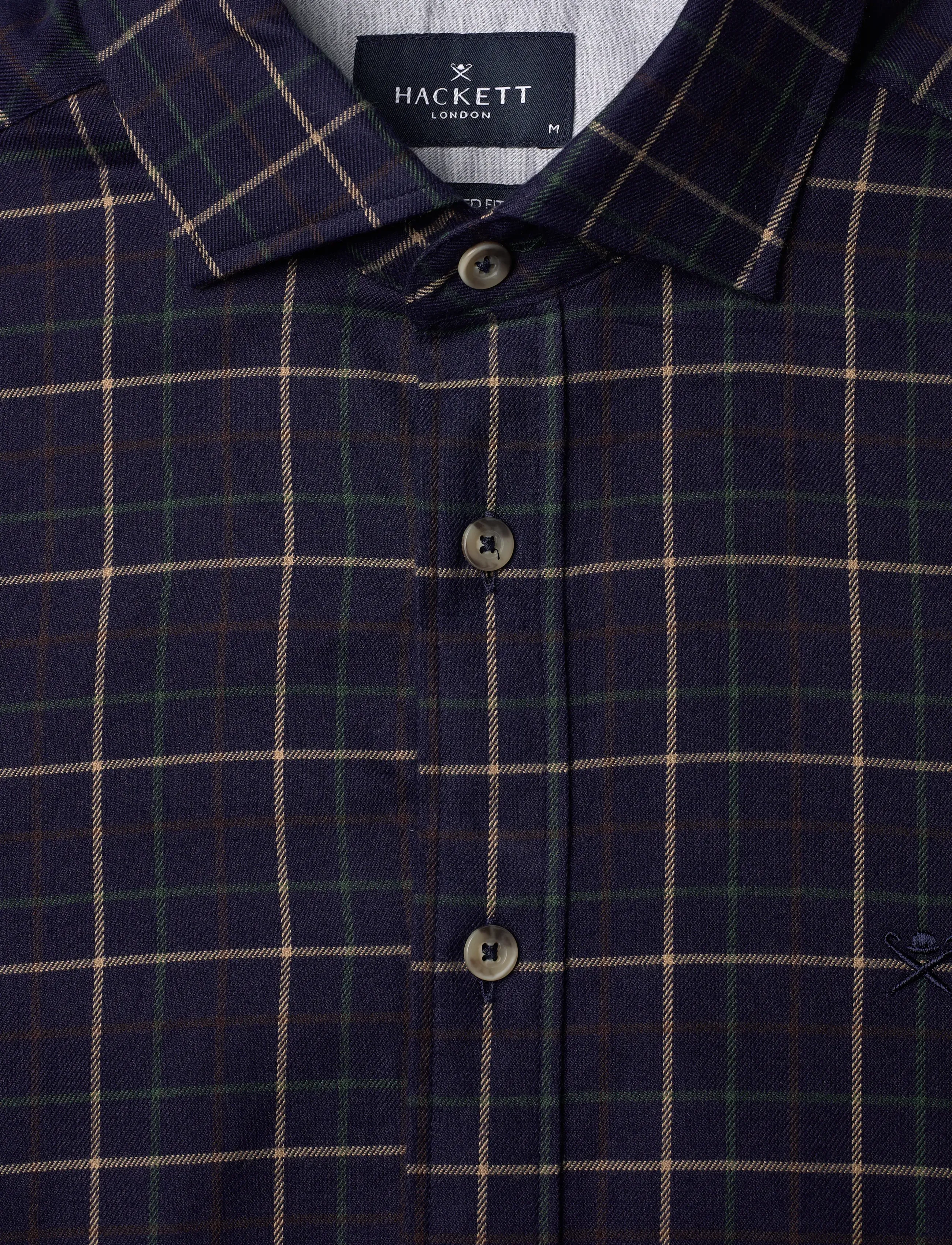 Hackett London - NAVY FLAN TATTERSALL - koszule flanelowe - navy - 2