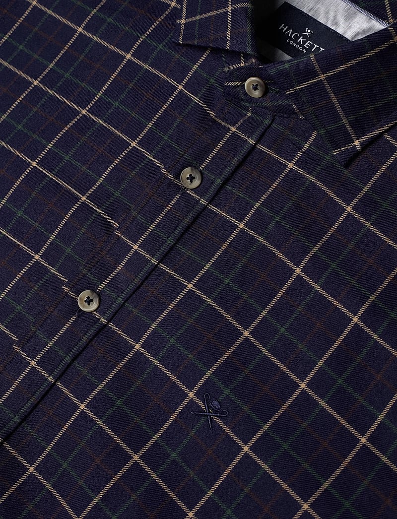 Hackett London - NAVY FLAN TATTERSALL - basic skjortor - navy - 3