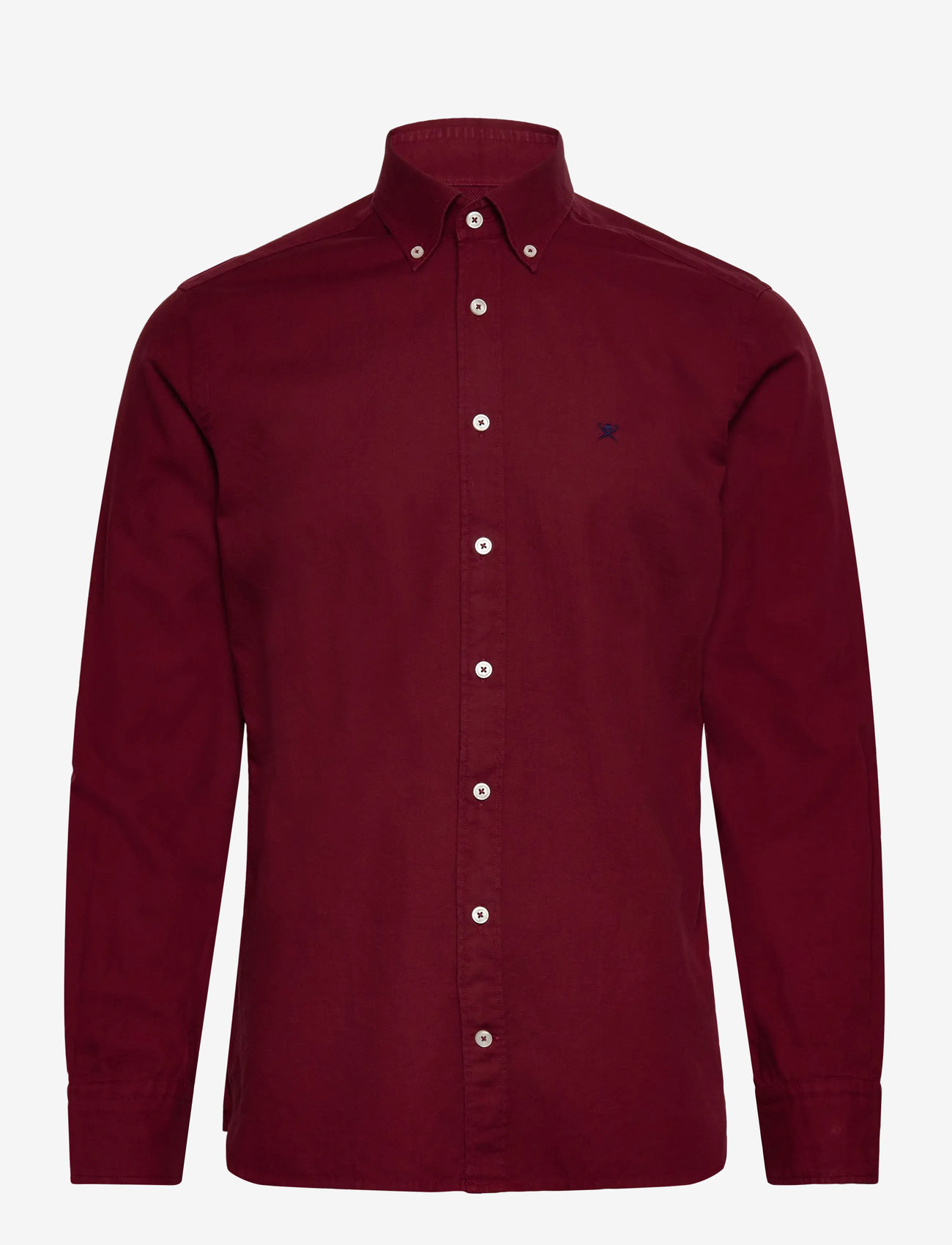 Hackett London - ESS GMT DYED OXFORD - oxfordi särgid - burgundy red - 0