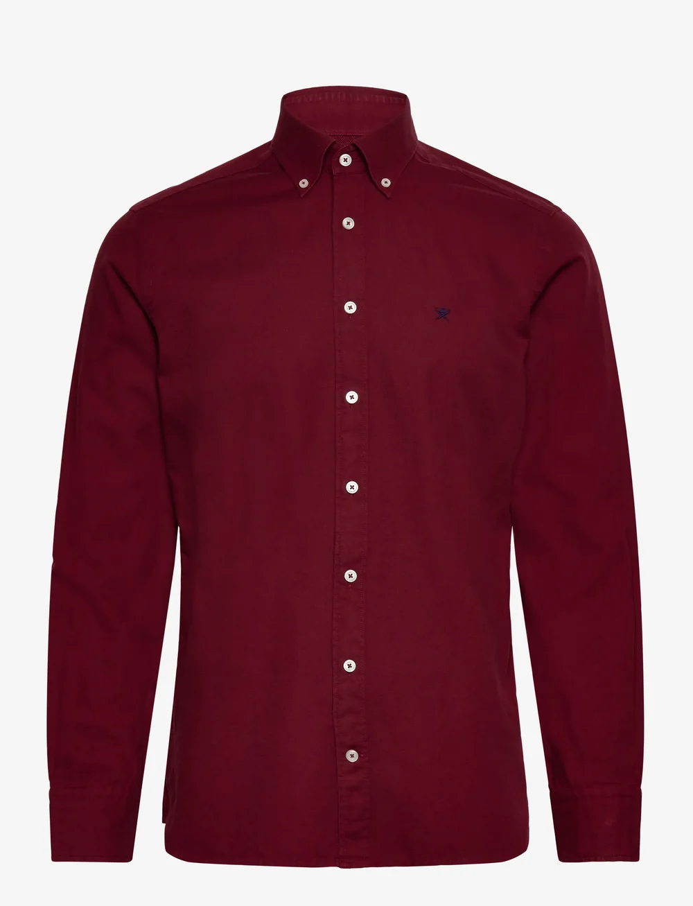 Hackett London - ESS GMT DYED OXFORD - peruskauluspaidat - burgundy red - 0